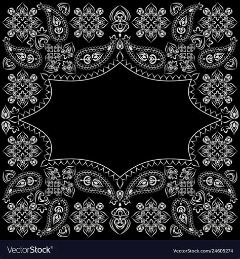 Bandana paisley design- classic print square Vector Image