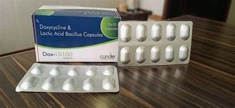 Dox-LB 100mg Doxycycline & Lactic Acid Bacillus Capsules, Candle at Rs ...