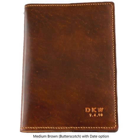 Leather Executive Diary / A4 Book Cover initials – Sparrowhawk Leather NZ