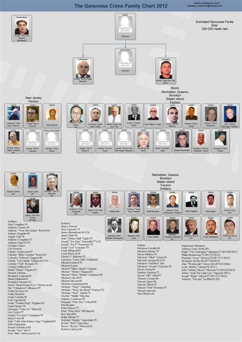 Genovese Crime Family Leadership Chart - New York Mafia | Mafia and Organized Crime | Pinterest ...