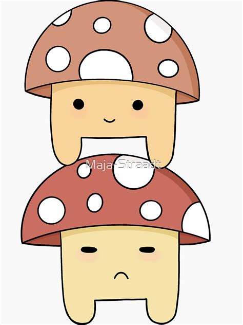 "Mushroom people :)" Sticker for Sale by Maja-Straadt | Redbubble