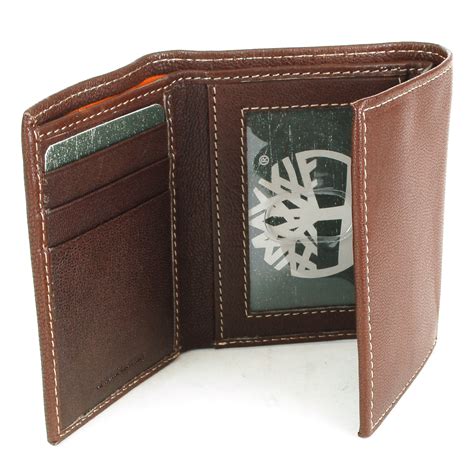 Timberland Men's Slim Trifold Wallet Soft Genuine Leather ID Card Slots Gift Box | eBay