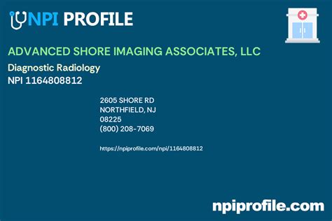 ADVANCED SHORE IMAGING ASSOCIATES, LLC - NPI 1164808812 - Radiology in ...