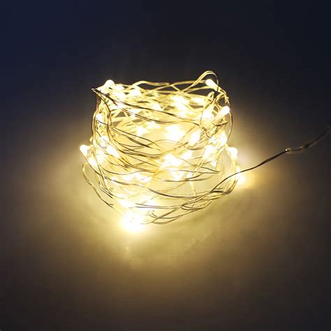 LED String Lights 5M Christmas Lights Indoor Decoration Fairy Lights Warm White Battery Operated ...