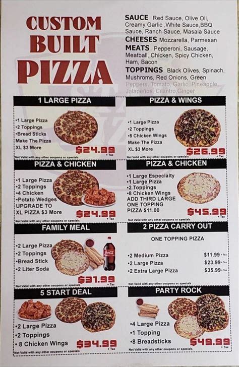 Menu at 5 Star Pizza Visalia pizzeria, Visalia