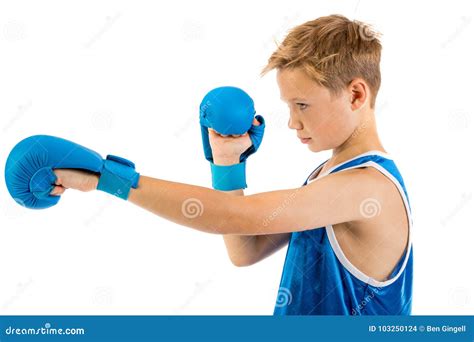 Pre-teen Boxer Boy with Boxing Gloves Stock Photo - Image of years ...