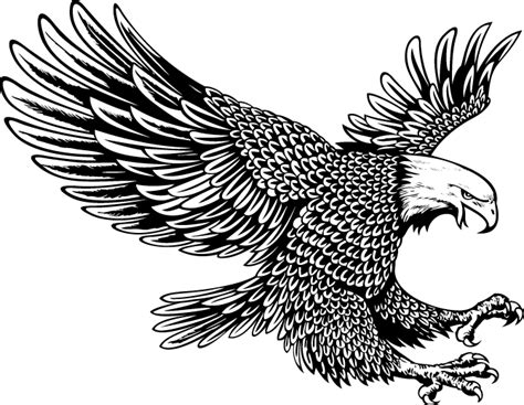 Amazing black-and-white eagle tattoo design - Tattooimages.biz