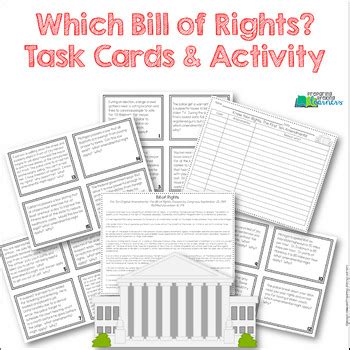 Which Bill of Rights? ~ Bill of Rights Task Card Activity | TpT