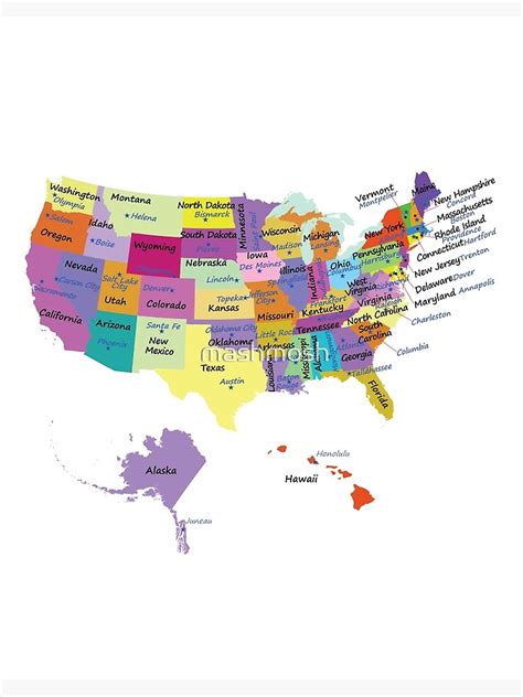 Usa Map With States And Capitals
