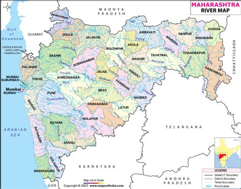 Maharashtra Rivers Map