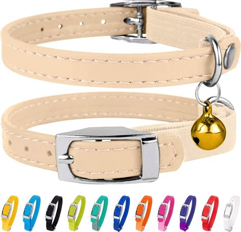 Pet Supplies : CollarDirect Leather Cat Collar, Cat Safety Collar with ...