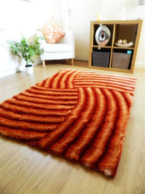 NEW LUXURIOUS THICK PILE RUG MODERN SOFT SILKY CONTEMPORARY SHAGGY RUGS ...