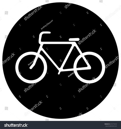 Bike Sign Black Vector Stock Vector (Royalty Free) 615171014