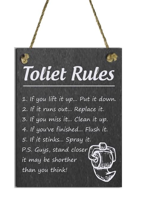 Toilet rules! | Funny bathroom signs, Funny toilet signs, Signage design