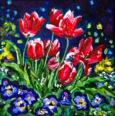 From My Canvas: Weekly Painting #4 - Dance of the Red Tulips