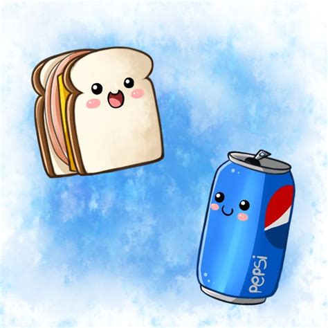 Cute Food- Sandwich and Pepsi by PPGxRRB-FAN on deviantART | Cute cartoon food, Cute food ...