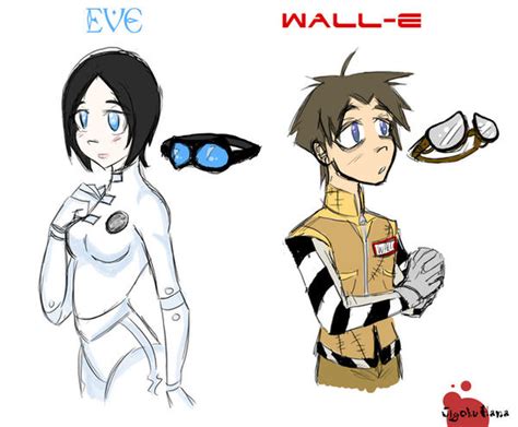 Human Wall-E and Eve by JigokuHana on DeviantArt