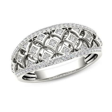 #ZALES - #Zales 1/5 CT. T.W. Diamond Star Lattice Ring in 10K White Gold at Zales - AdoreWe.com ...