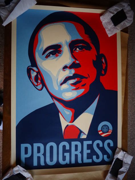 Shepard Fairey, Obey Giant - Progress Screen Print Poster | Collectors Weekly