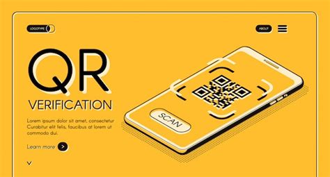 Qr code verification service web banner Vector | Free Download
