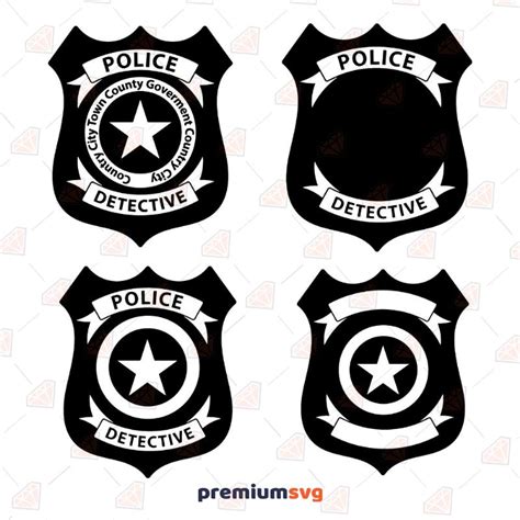 Scrapbooking Embellishments Papercraft Police Badge Svg Silhouette Cut ...