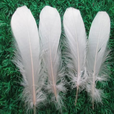 100pcs / lot 15 20 cm light pink Goose feathers Geese feathers Big wave plumes decorative ...