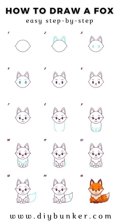 How to draw a fox an easy step by step fox drawing with video – Artofit