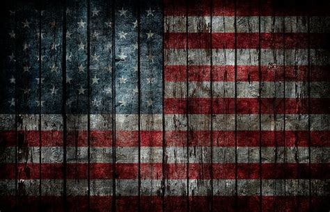 American flag painted on fence background. | Stock Photo | Colourbox