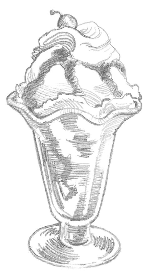 Ice Cream Sundae · Extract from 50 Things to Draw by Ed Tadem · How To Make A Drawing
