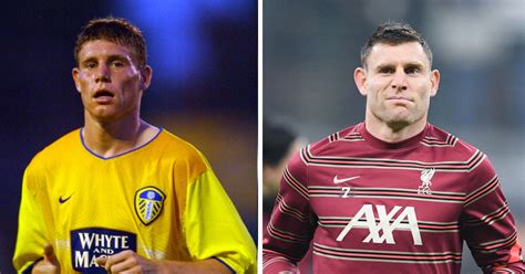 James Milner playing for Leeds United in 2003 (left) and James Milner ...