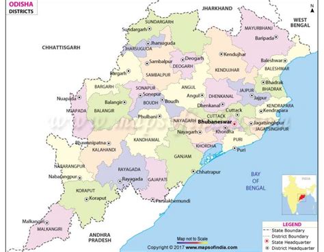 Buy Odisha District Map