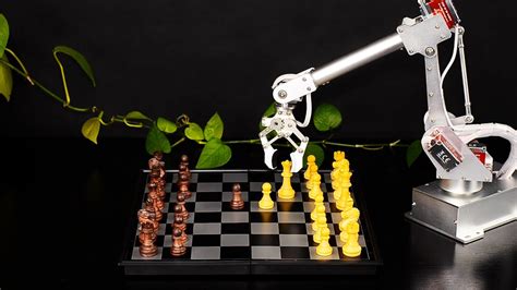 7Bot Desktop Robot Arm playing chess with human - YouTube