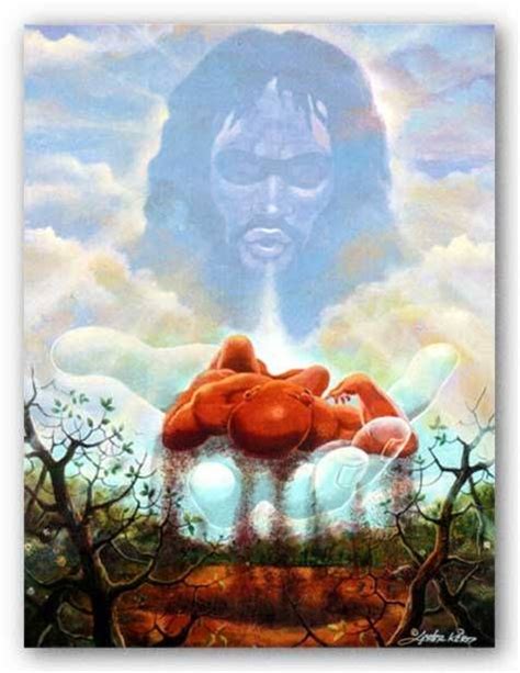 The Creation of Man By Lester Kern | Black art painting, Black love art ...