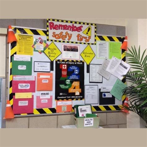 a bulletin board with construction signs on it