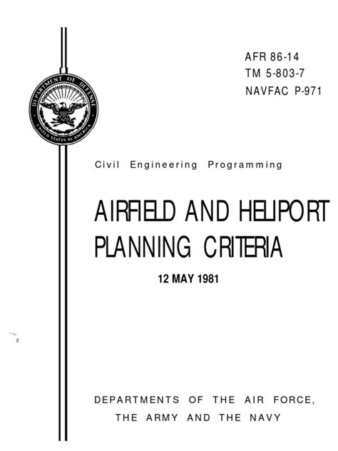 Department of Defense Airfield and Heliport Planning Criteria: Standards for Layout ...