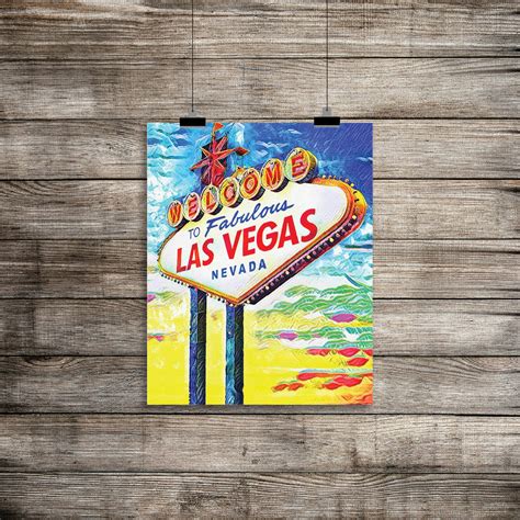 Las Vegas Sign Art Print Viva Vegas Art LV Artwork - Etsy