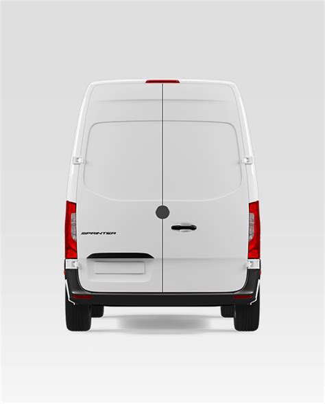 Cargo Minivan Back View Mockup PSD for Photoshop