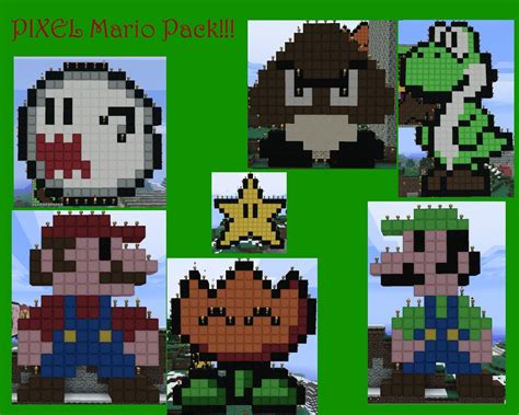 Mario Pack Pixel Art Minecraft Project