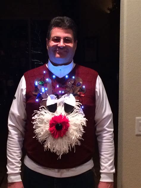 Award Winning Ugly Sweater with Battery Operated Lights