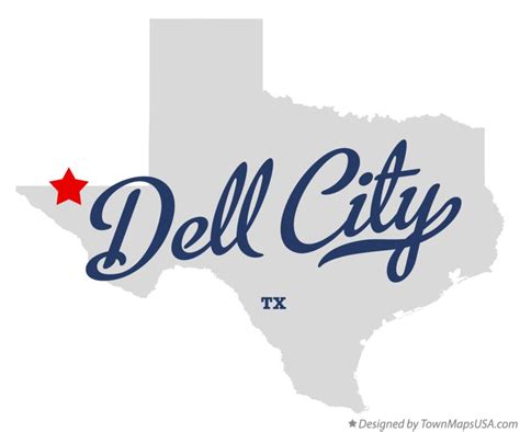 Map of Dell City, TX, Texas