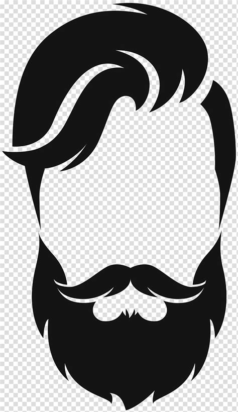 Free download | Silhouette Beard Moustache , hair style, beard and hair illustration transparent ...