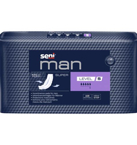 Seni Man Extra Level 3 - incontinence pads for men - Seni