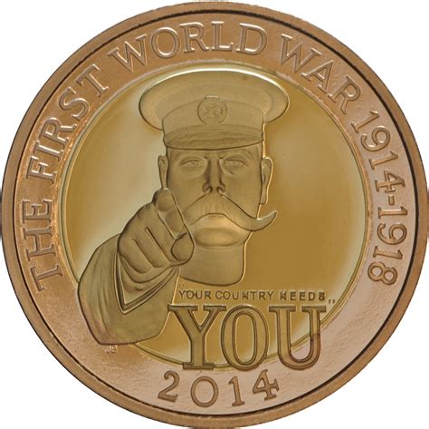 2014 £2 Two Pound Proof Gold Coin 100th Ann. WWI - £932.80