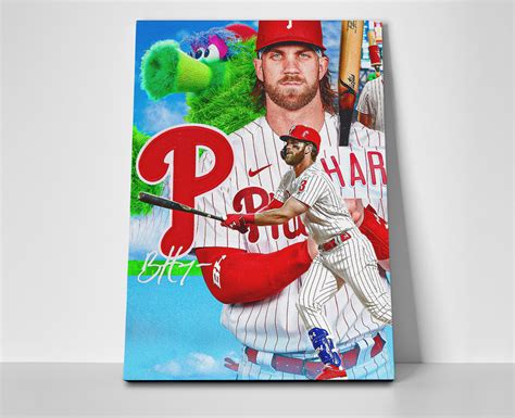 Bryce Harper Phanatic Poster or Wrapped Canvas – Player Season