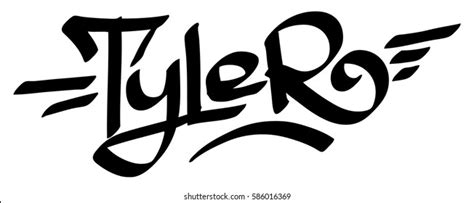 Tyler Name Tyler Male Name Street Stock Vector (Royalty Free) 586016369 ...