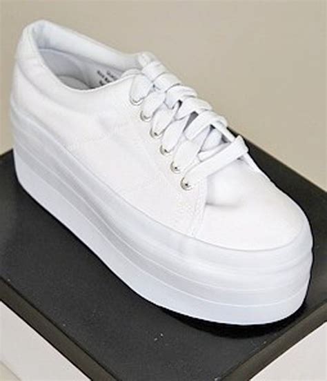 New JMR Quad Platform Sneakers Womens Shoes White Size 7.5 ~ | eBay