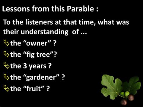 Parable of the barren fig tree Luke 13 6 9