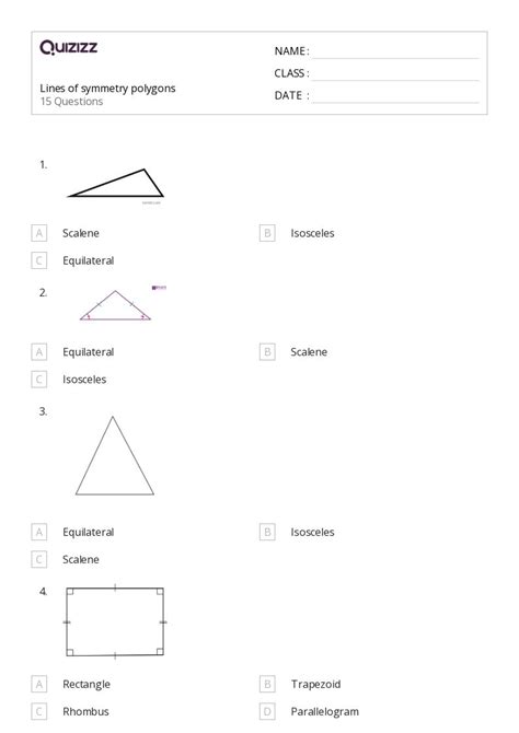 50+ Lines of Symmetry worksheets on Quizizz | Free & Printable