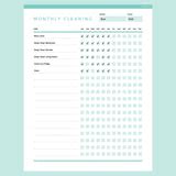 Monthly Cleaning Checklist Template Editable | Instant Download Fillable PDF | A4 and US Letter ...