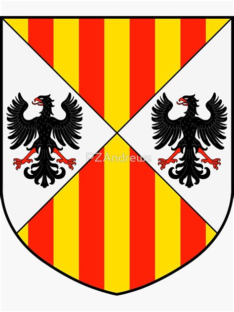 "Coat of Arms of the Kingdom of Sicily" Sticker by PZAndrews | Redbubble